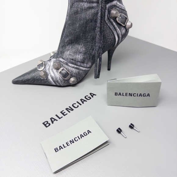 Balenciaga Cagole Denim Black 90mm Size EU 38C US 8 - Picture 13 of 13